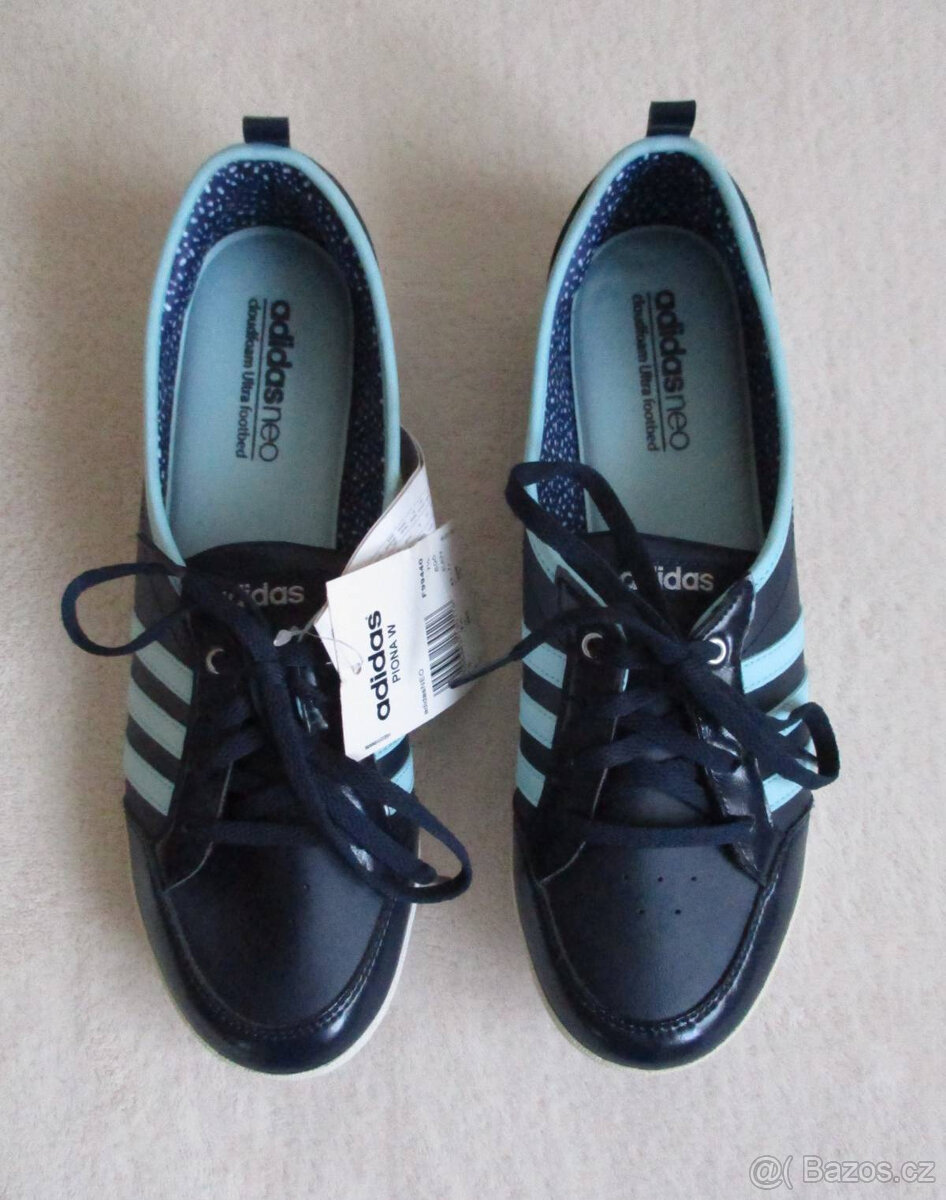 Dámské šněrovací baleríny modré Adidas 40 41
