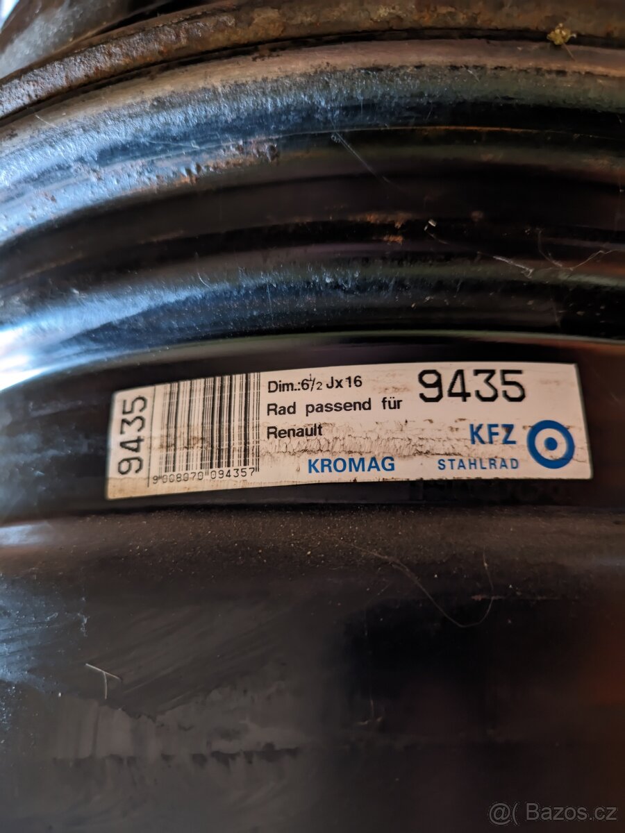 4x Plechové kola Renault - 6 1/2Jx16