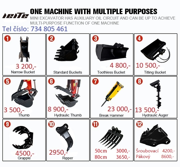 Příslušenství k minibagru