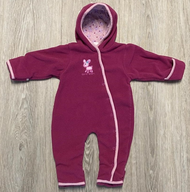 Zimní fialová kombinéza fleece vel. 62