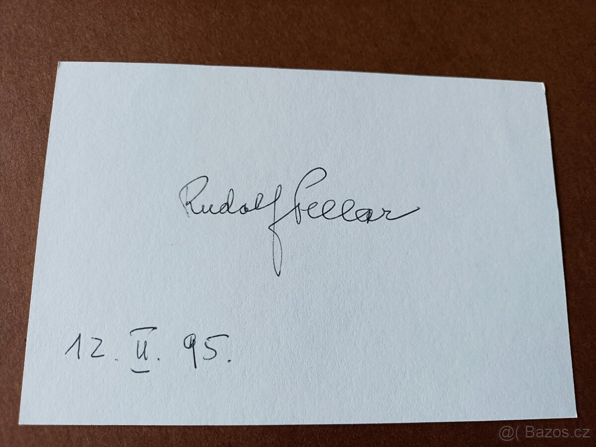 Rudolf PELLAR (1923-2010)-autogram
