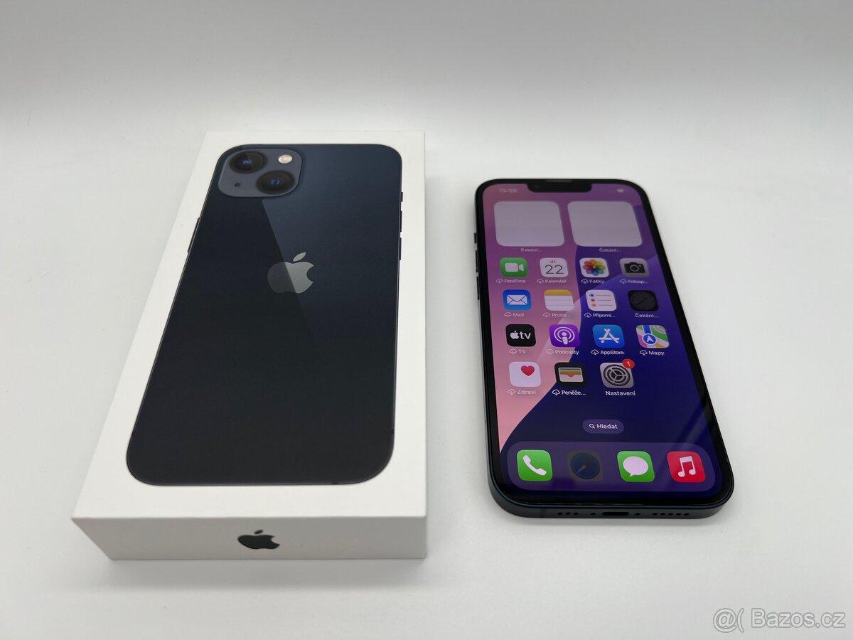 iPhone 13 128GB Midnight 100% ZÁNOVNÍ