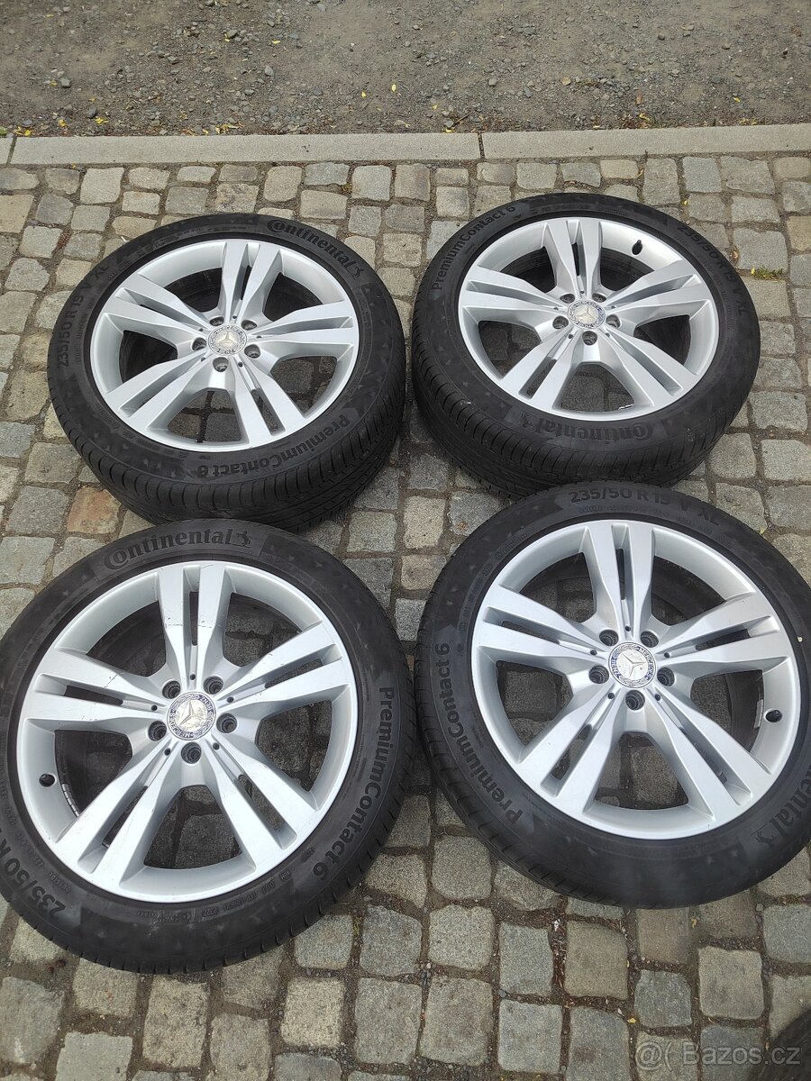 Prodám orig alu 19 Mercedes Benz ML 5x112 ET 56 letní pneu