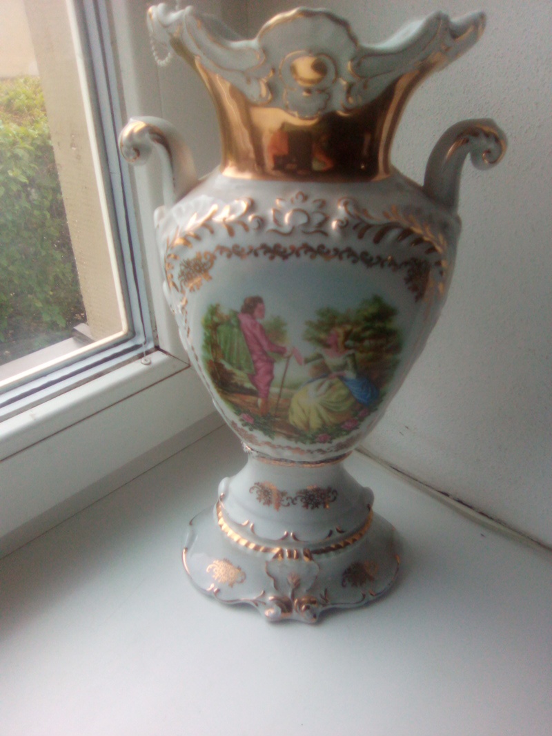 STAROŽITNÁ PORCELÁNOVÁ VÁZA - VYSOKÁ - 35cm