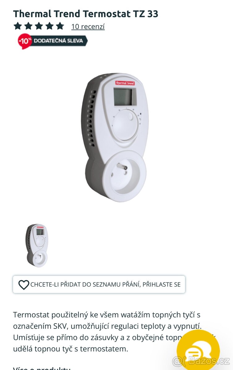 Termostat TZ33