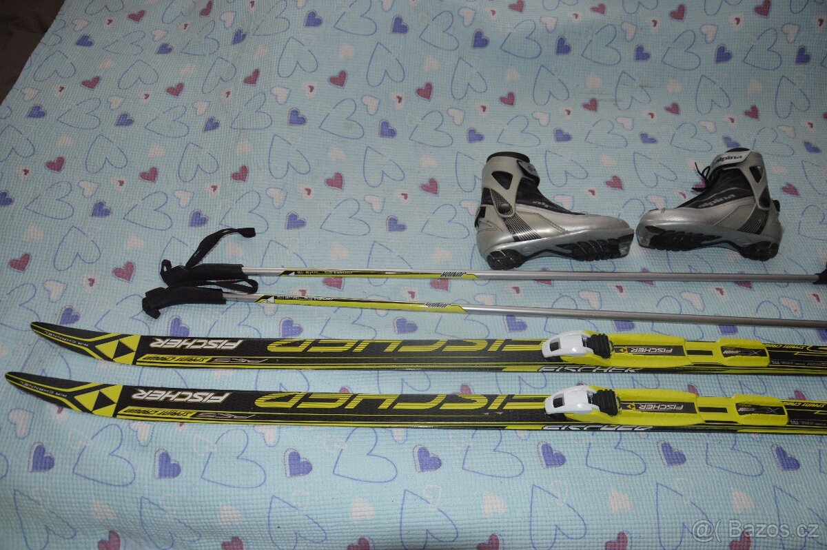 dětské běžky Fischer se šupinami 150cm boty NNN