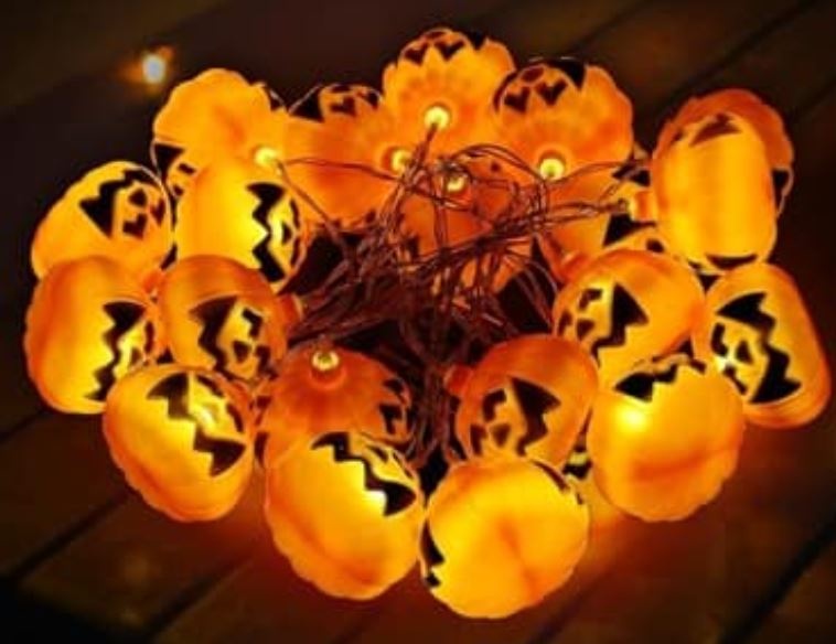 Dýně - světelný řetěz