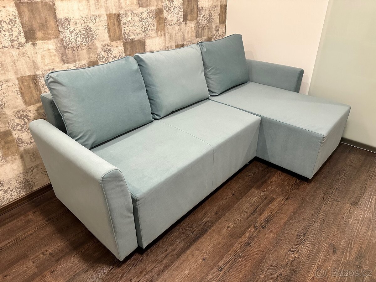 Rozkládací 3místná pohovka s lenoškou