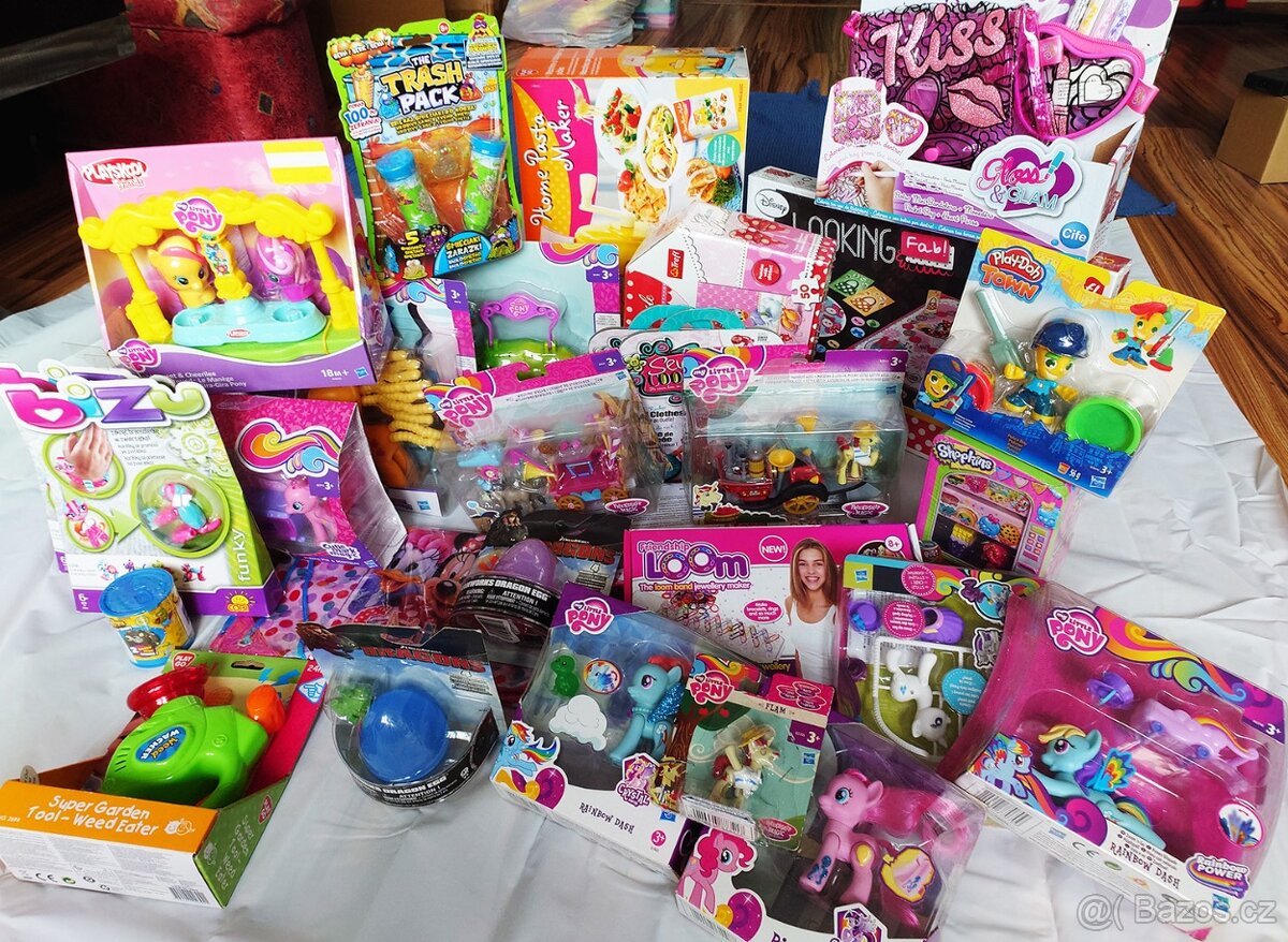 30 ks sada hraček,nové, přeprodej/Vánoce, PlayGo, Pony, COBI