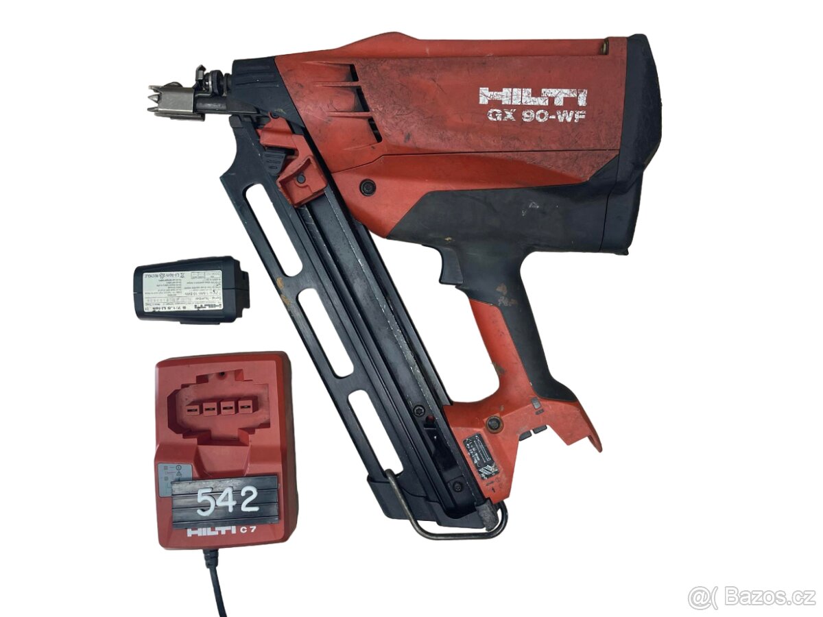 Plynem poháněná hřebíkovačka Hilti GX 90-WF