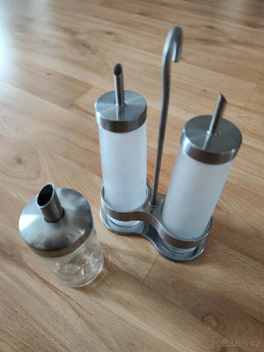 sada na ocet a olej a cukřenka Ikea