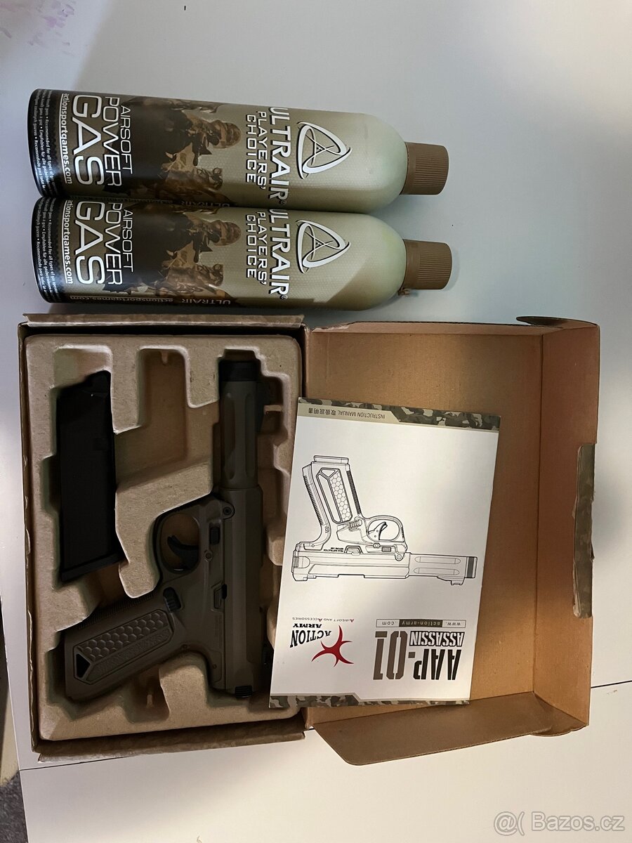 Plynová airsoft zbraň AAP-01