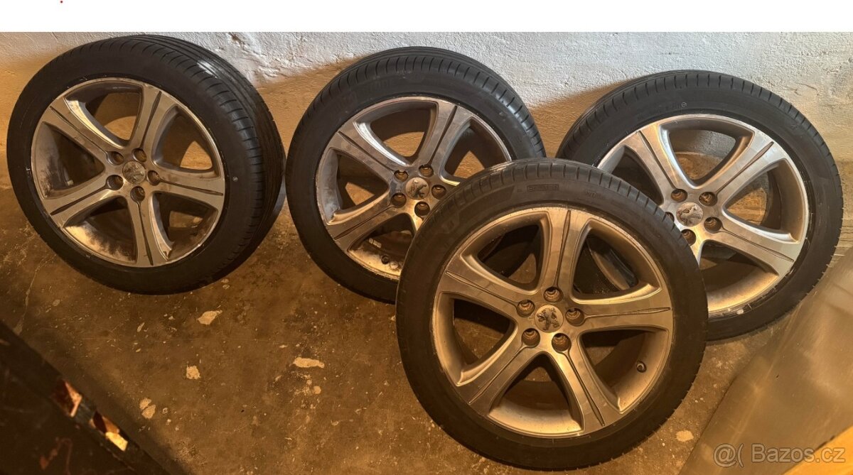 Alu Peugeot 508 5x108 R18 - letní Bridgestone turanza 006