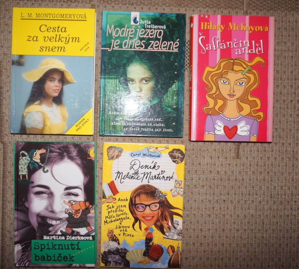 5 ks knih - dívčí romány