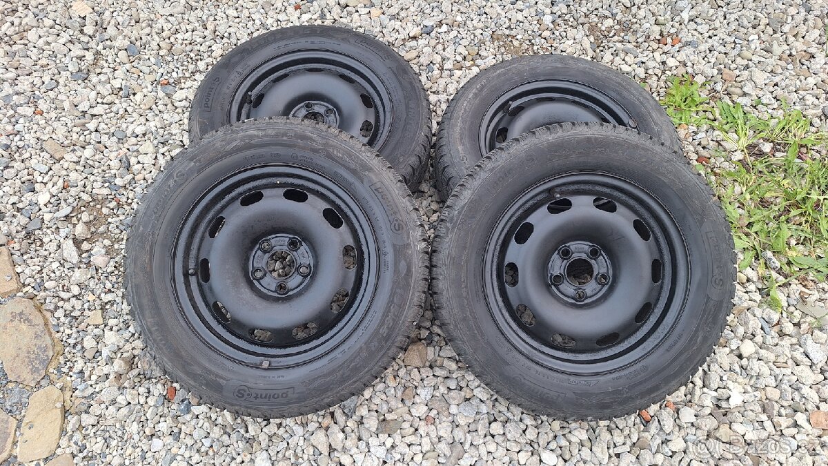 Zimní 195/65R15 na ocel. discích 5x100