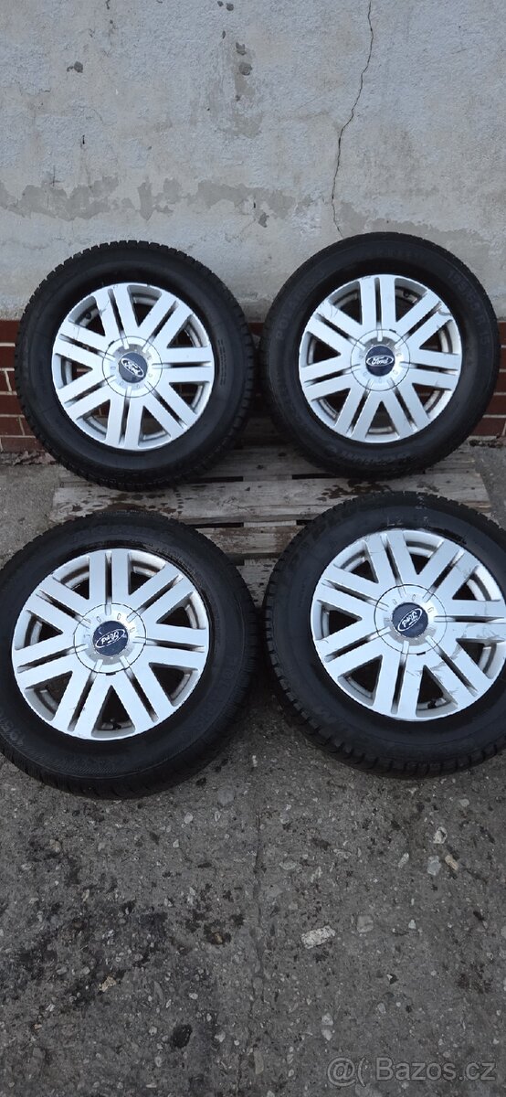 Alu kola R15, 4x108, Ford, zimní pneu 195/65