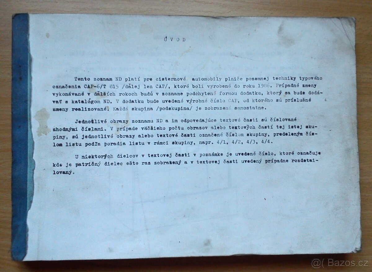 Seznam náhradních dílů Tatra 815 CAP-6