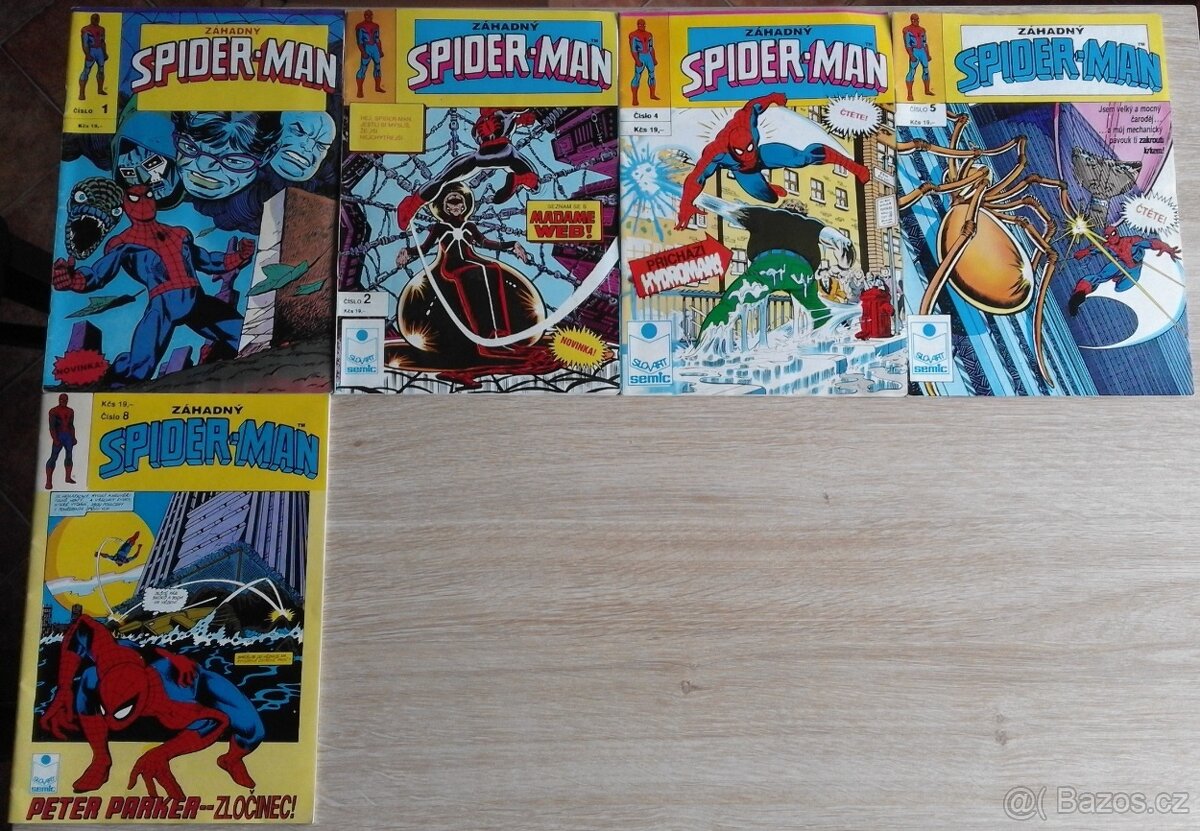 Komiksové časopisy Záhadný Spider-Man ( Semic – Slovart )
