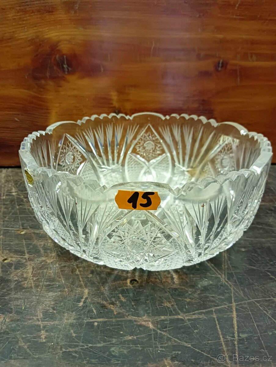 Mísa, broušené sklo- Bohemia Crystal