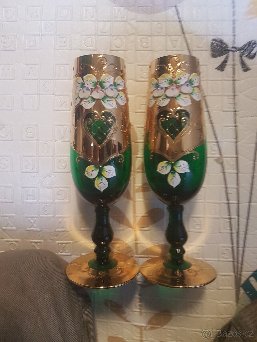 Okrasné - Skleničky,Talirek, a Obrázek