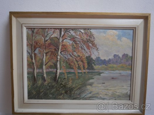 Obraz krajina s rybníkem VELKÁ SLEVA