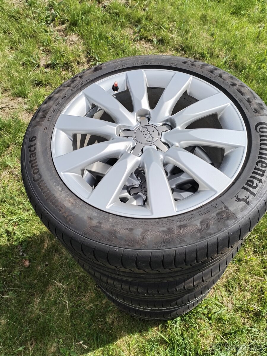 Sada origo Audi alu kol 5x112 r17 s letními pneu
