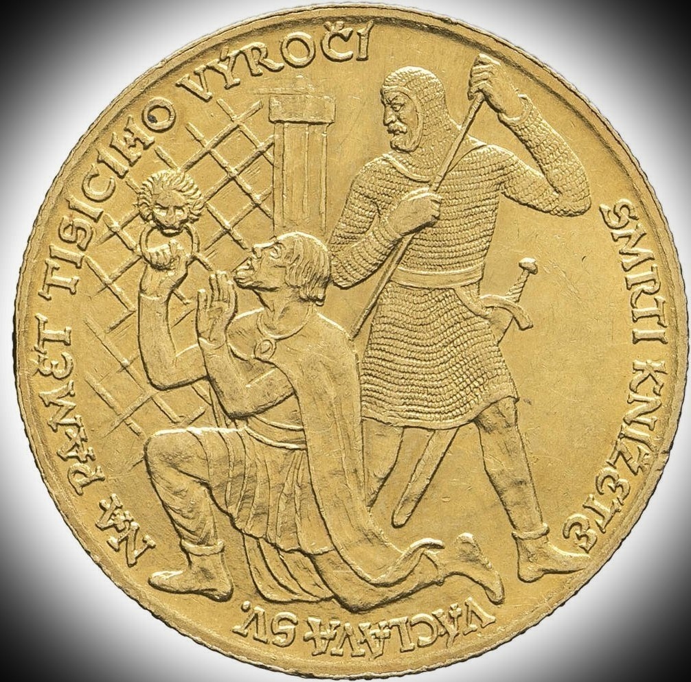 3 dukátová medaile 1929, 1000 výročí smrti svat. Václava