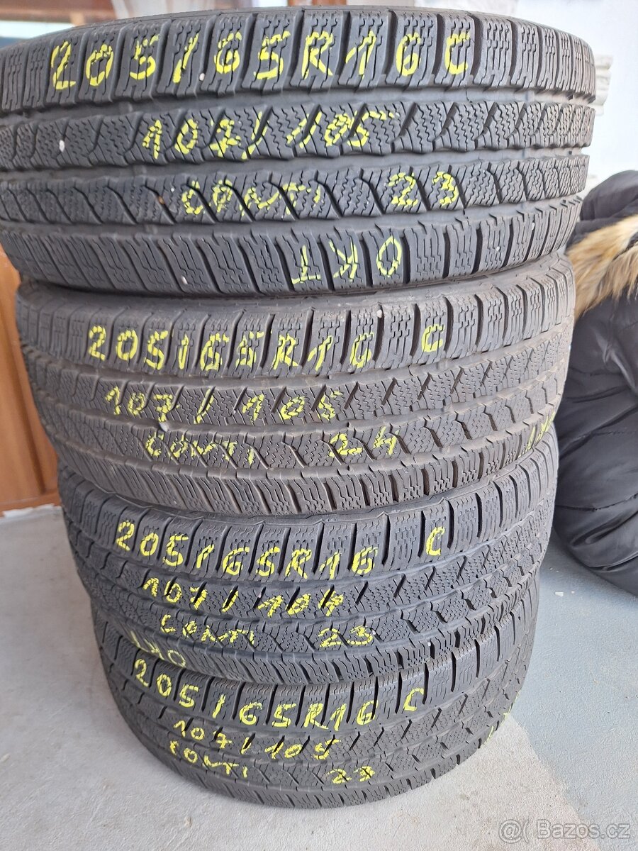 Prodám zimní pneu 205/65/16  C  Continental  Van