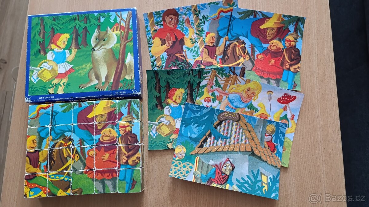 Retro dřevěné kostky Pohádky