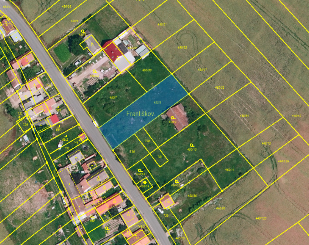 Prodej stavebního pozemku (966 m2) v k.ú. Újezd nad Rokytnou