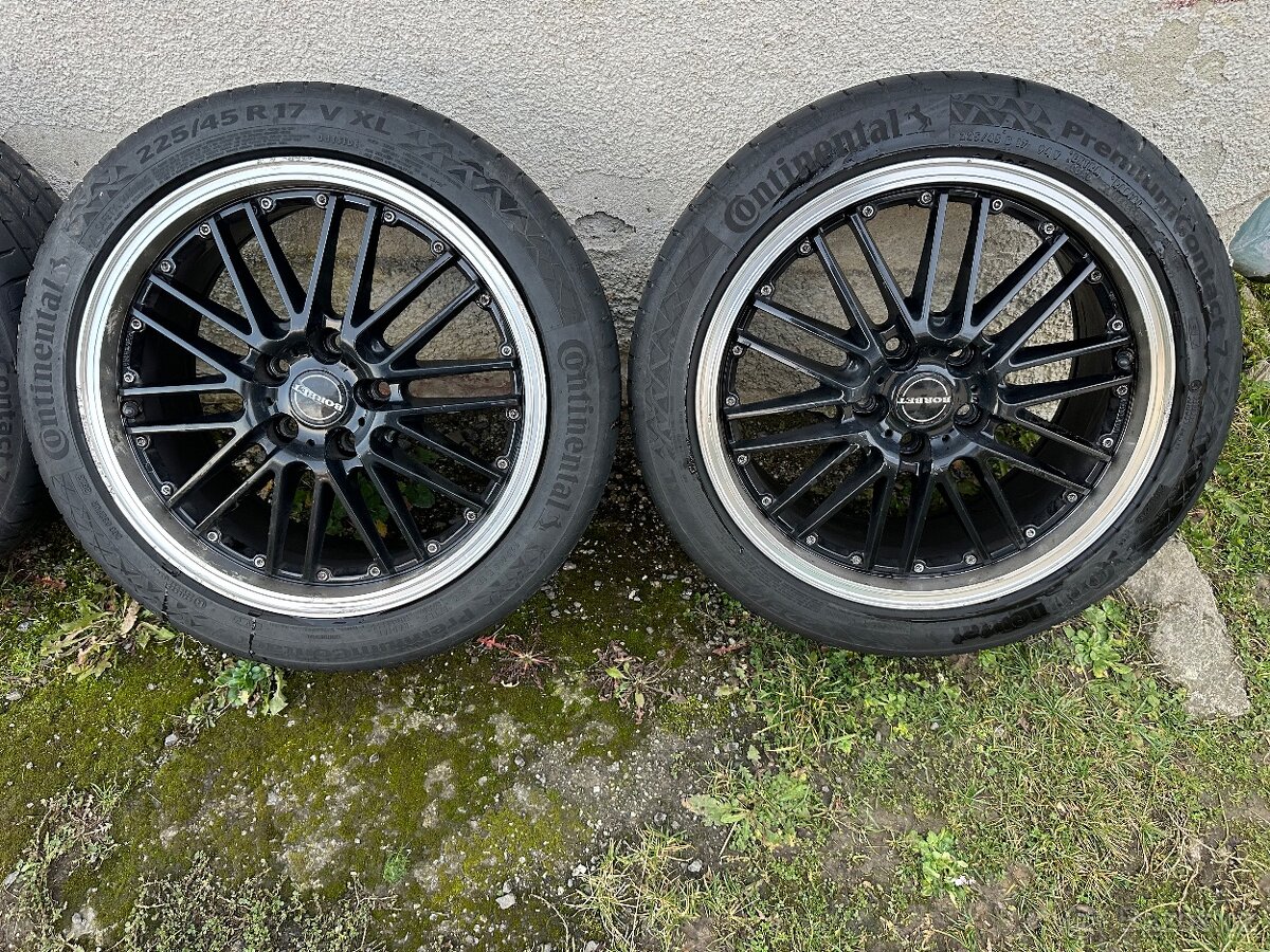 Borbet 5x112 17" zánovní letní prémiové 225/45/17