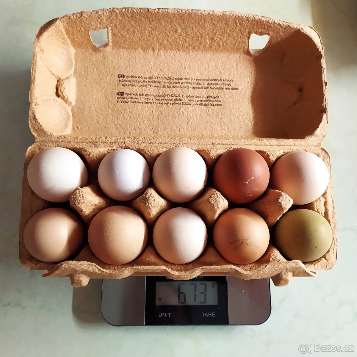 Domácí slepičí vajíčka