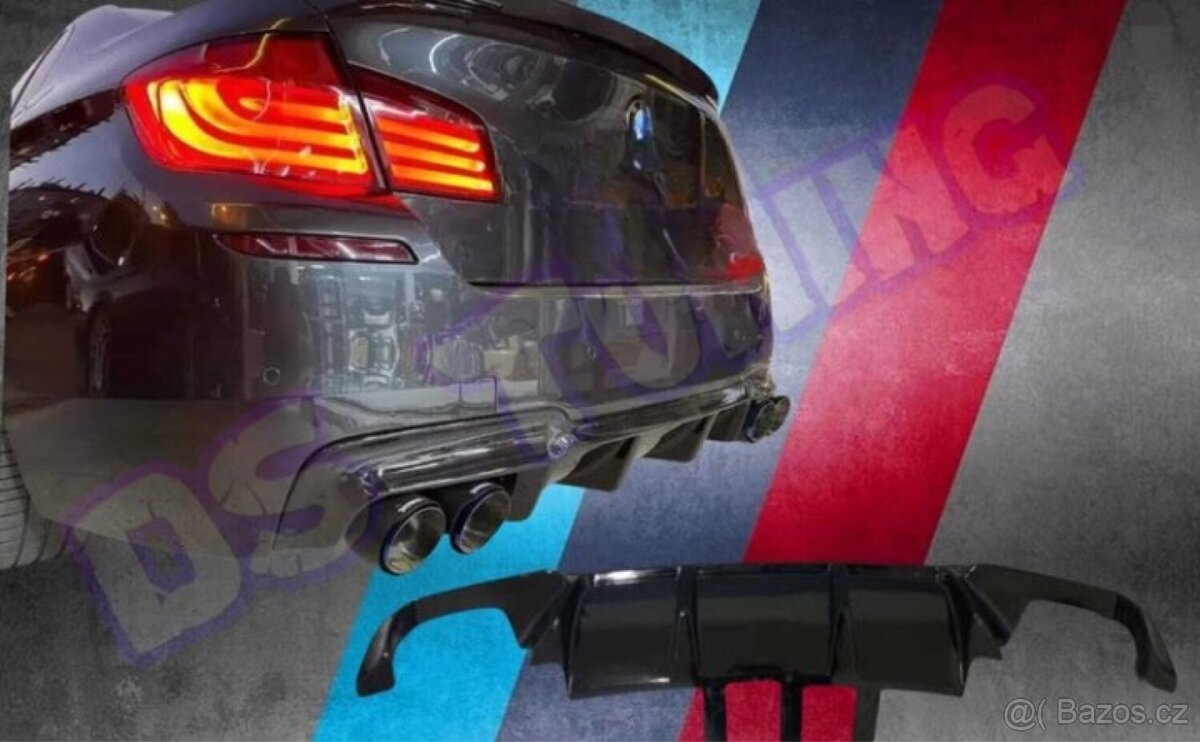 Difuzor zadního nárazníku BMW F10 F11 – Černý lesk