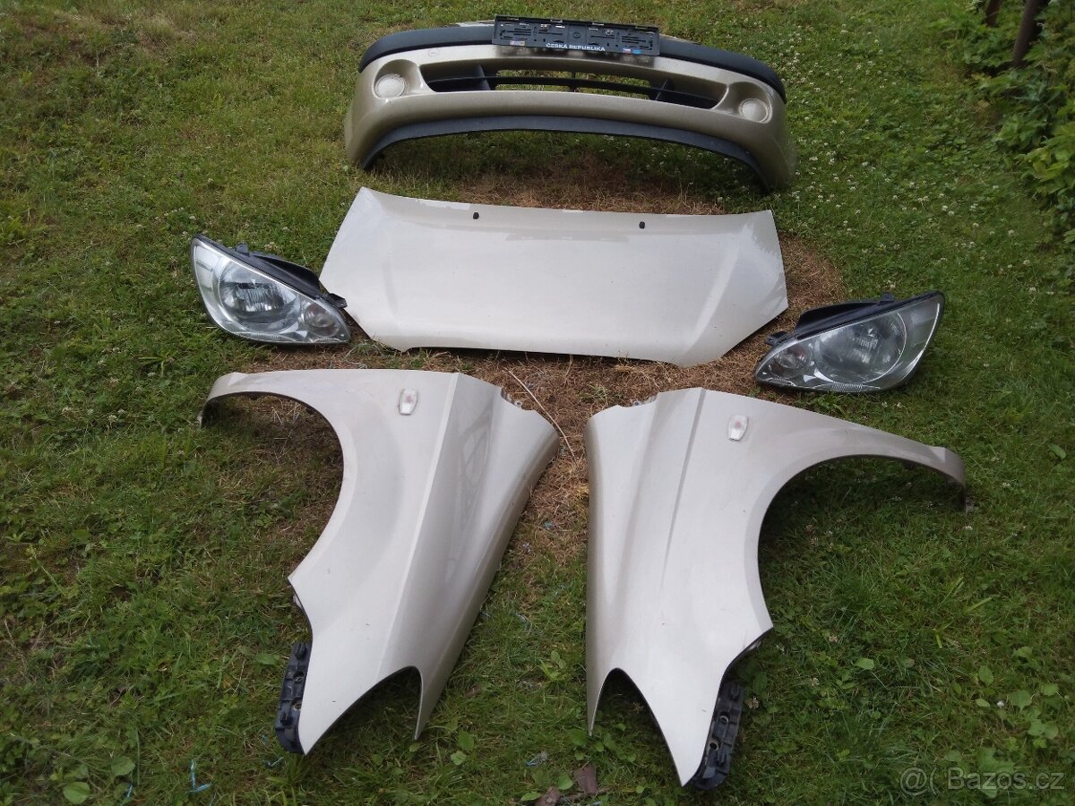 Hyundai Getz přední světla kapota nárazník blatník