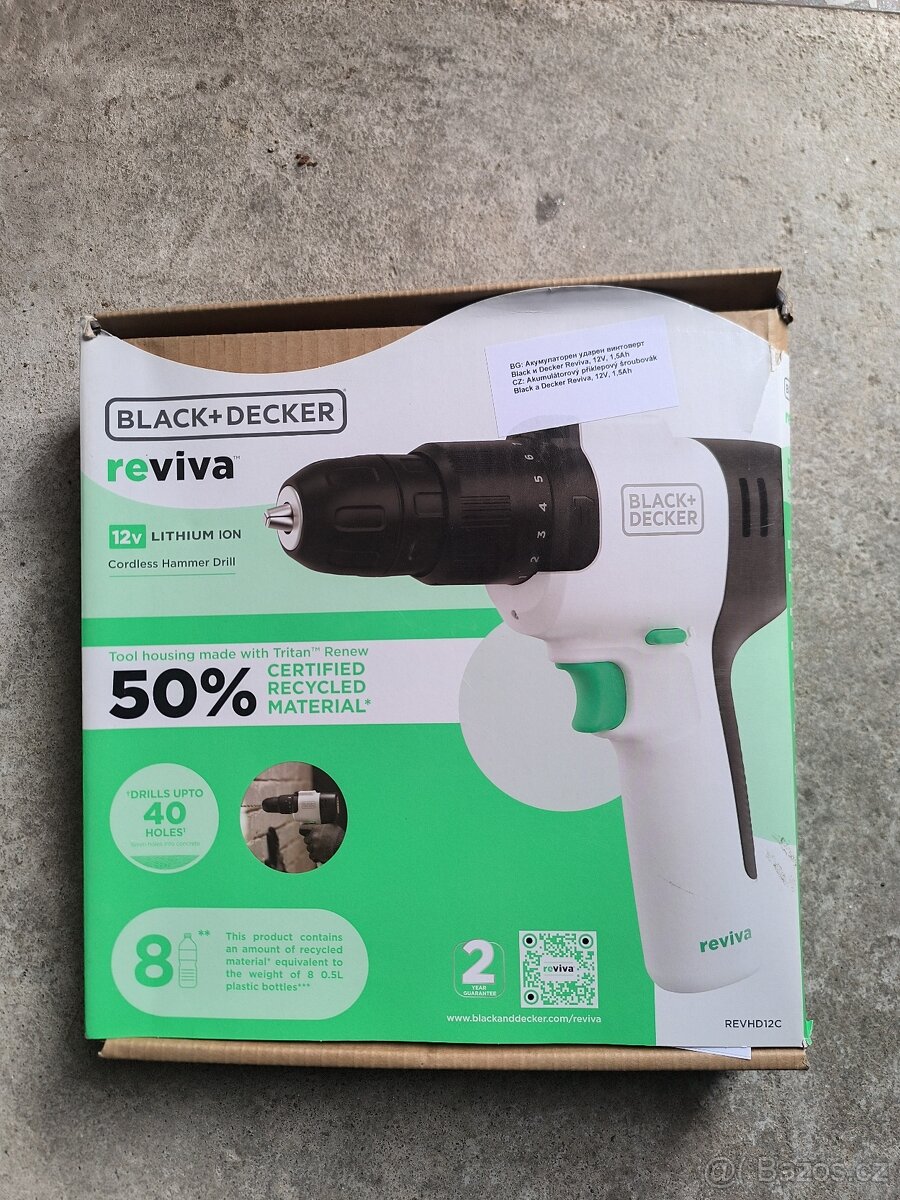 Aku vrtačka Black+Decker reviva