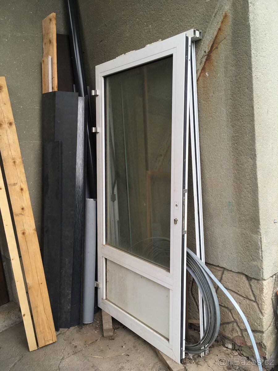 Dvere hliníkové prosklené 100x210