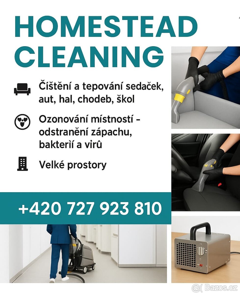Nabízíme tepování, ozonování a parní čištění
