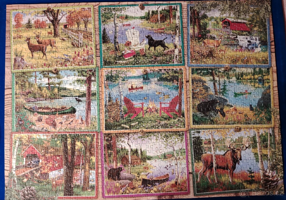Prodám jednou složené kompletní puzzle