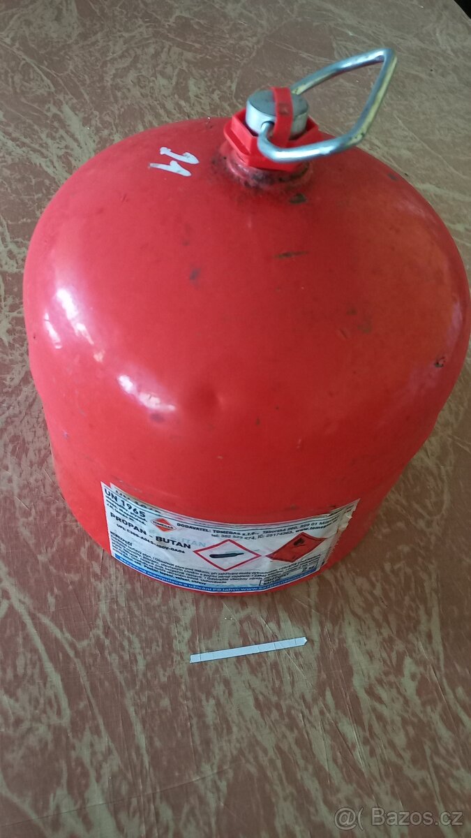 PB láhev 2kg plná - plomba, s dokladem, Mar.Lázně