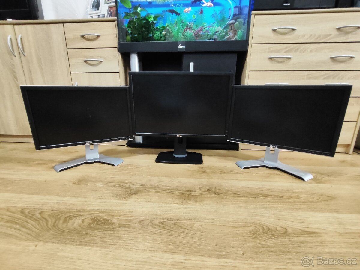 Funkční DELL monitory až 24" USB,DP,DVI a VGA