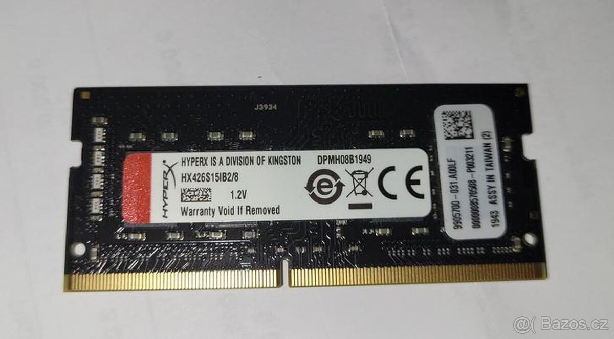 8GB HyperX notebook 2666MHz DDR4 - ZARUKA