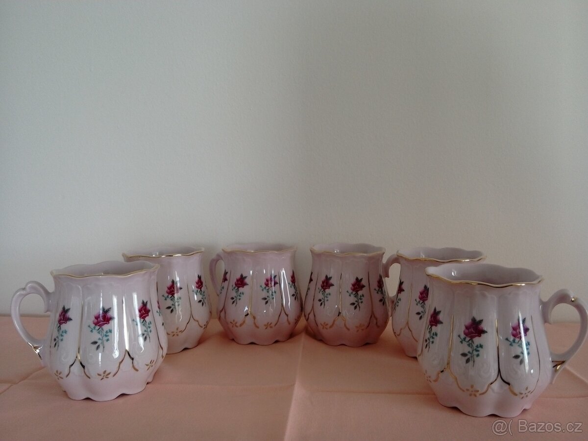růžový porcelán,český vývozní,vhodný dárek