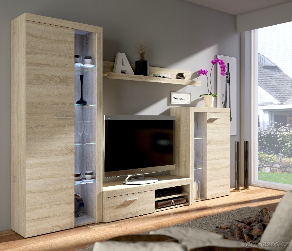 Obývací stěna Rumba 270x190cm sonoma