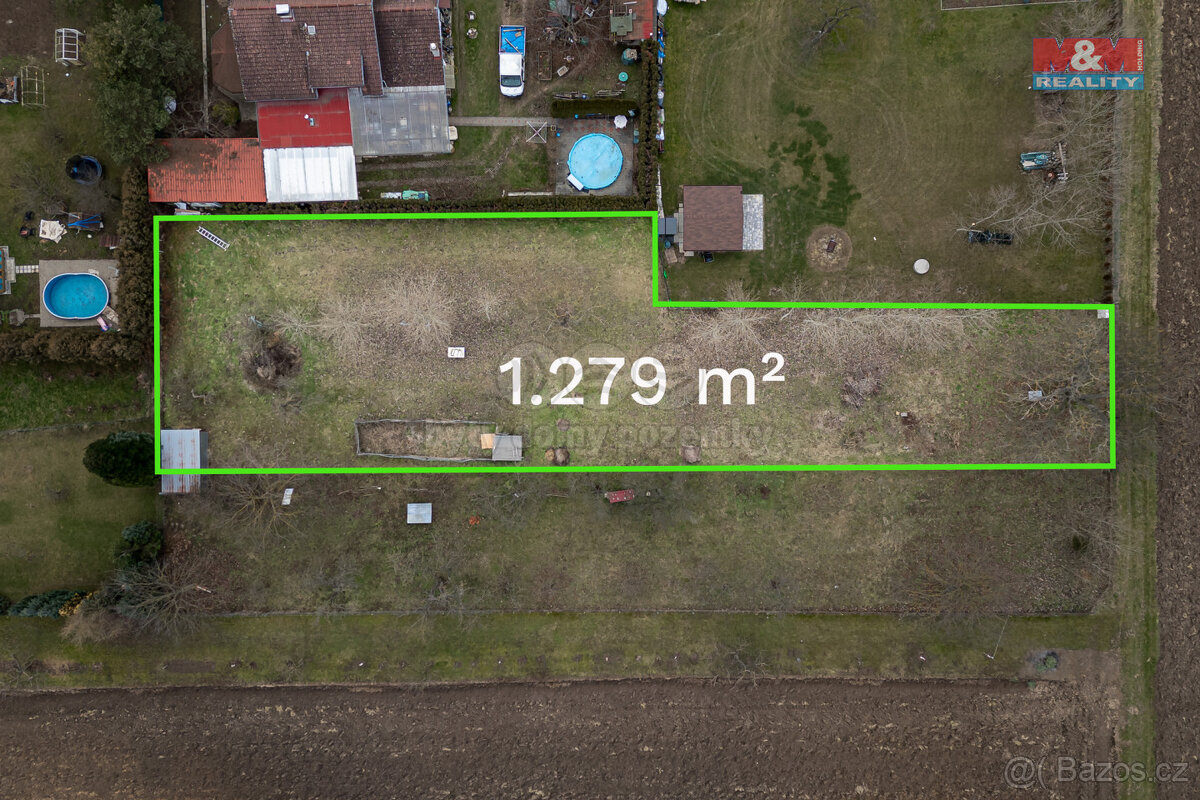 Prodej pozemku k bydlení, 1279 m², Dub nad Moravou
