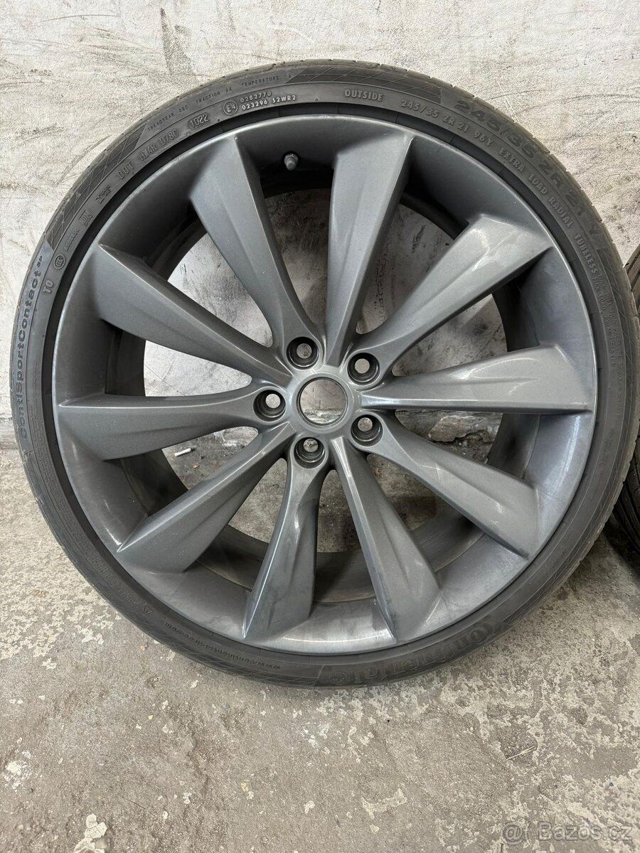Sada ojetých kol Tesla model S turbine wheel 21” kolo