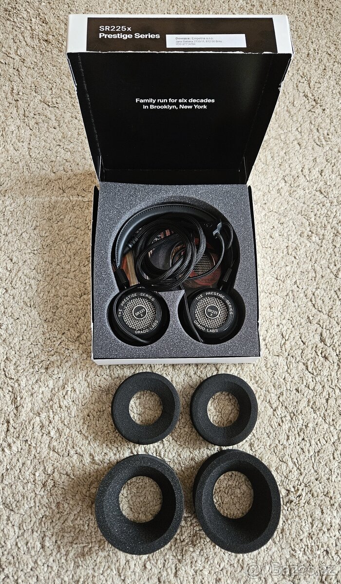 Grado SR225x – vynikající stav, záruka, příslušenství navíc