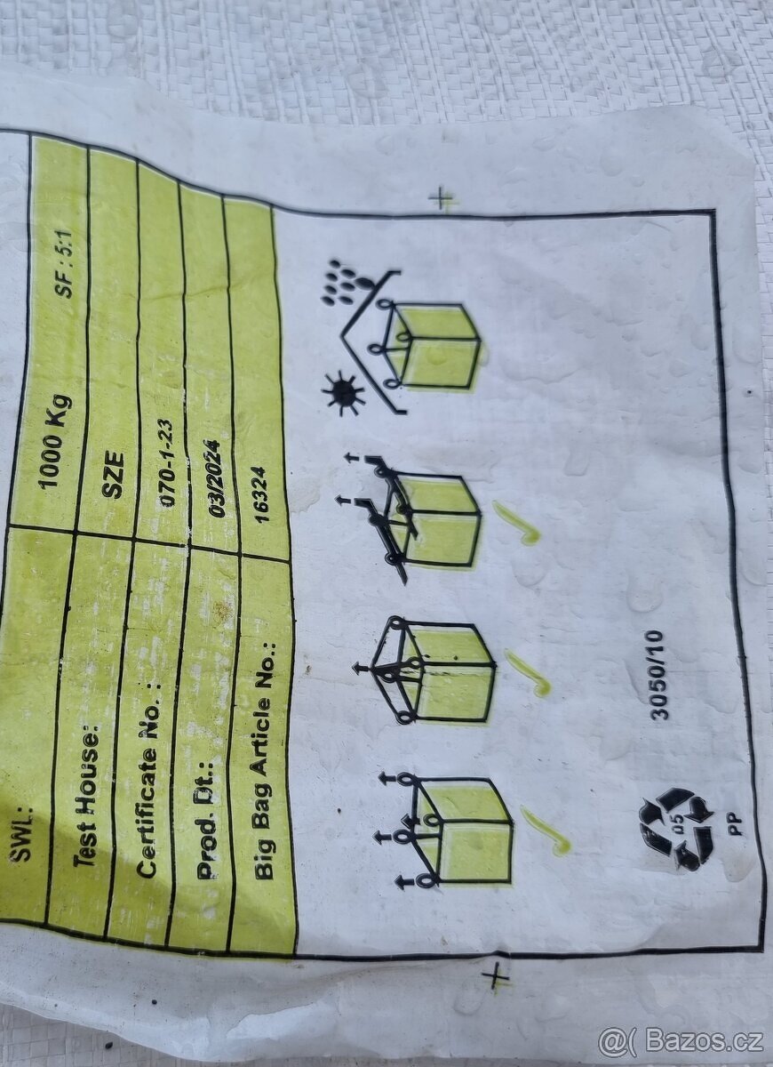Big bagy, pytle, vaky, žoky,1000 kg