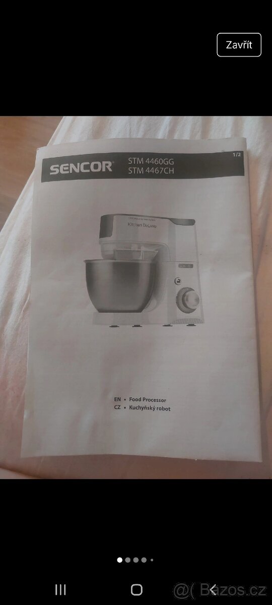 Náhradní díly k mixéru sencor