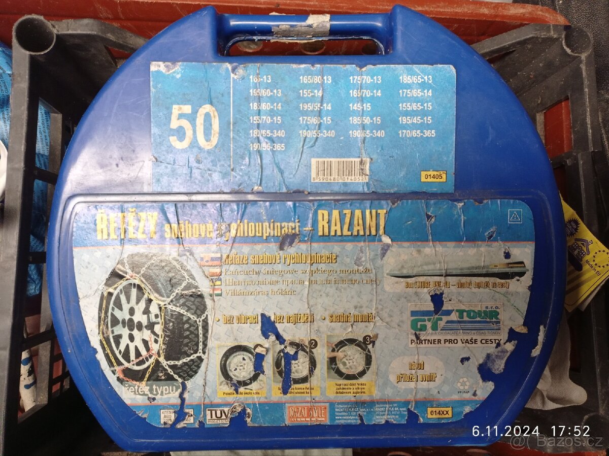 Sněhové řetězy 50, kola 13", 14", 15"