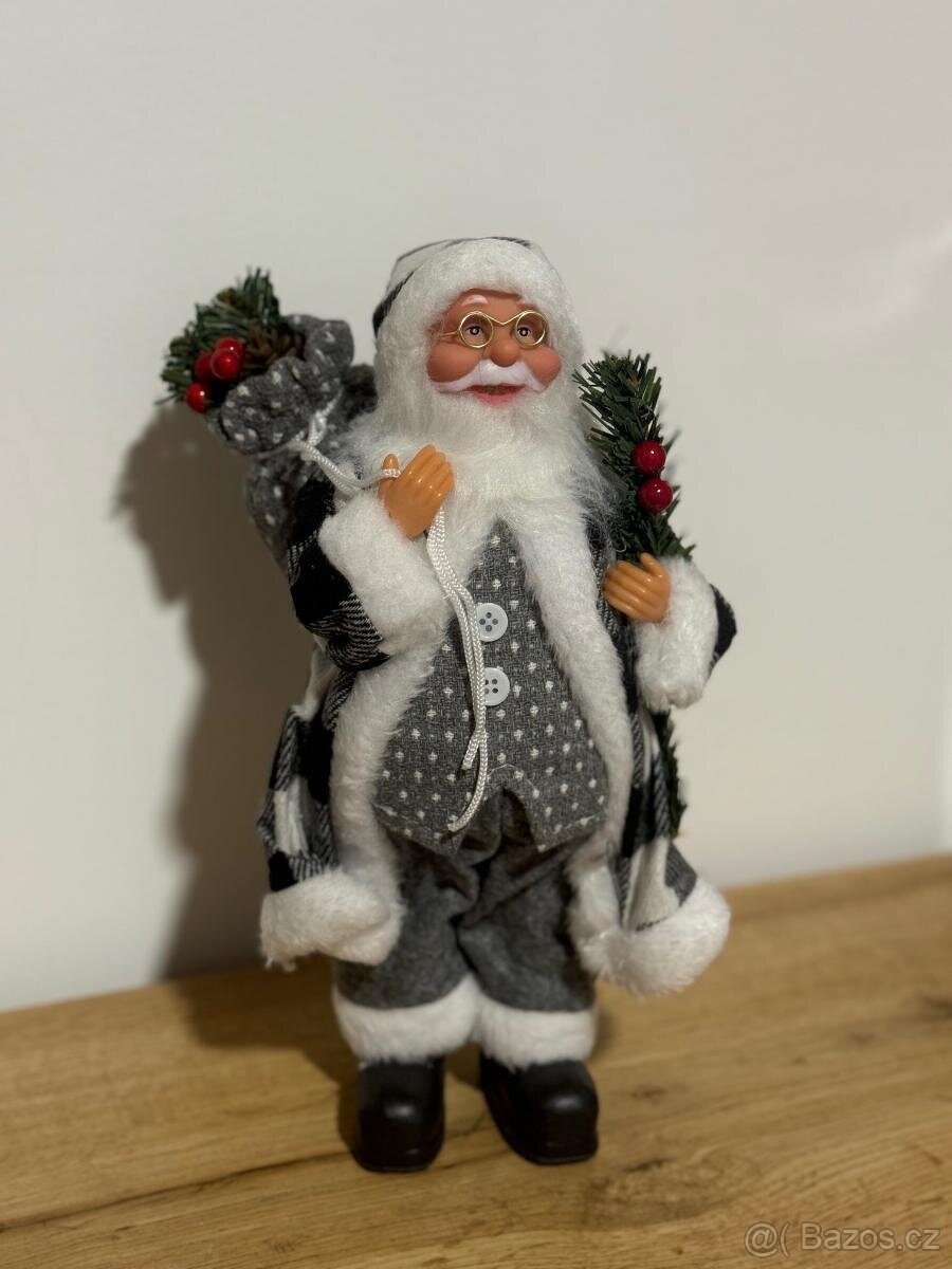 Vánoční Ozdoby se Stojícím Santa Clausem 30cm